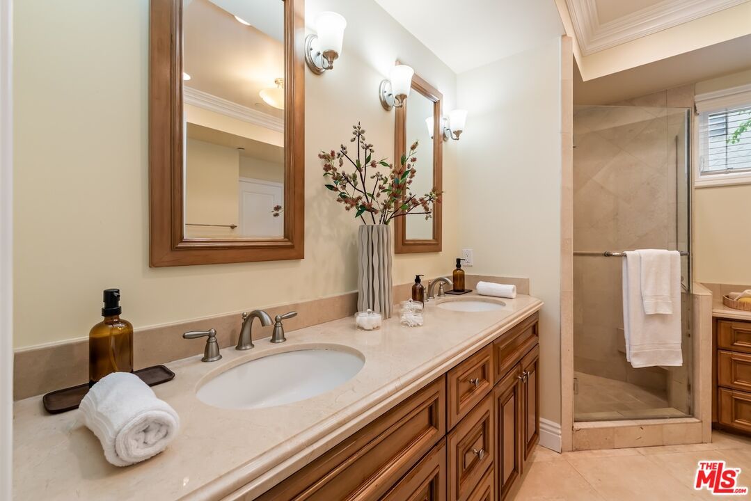 Bathroom, Dual Sink Vanities, Glass Shower, Interior