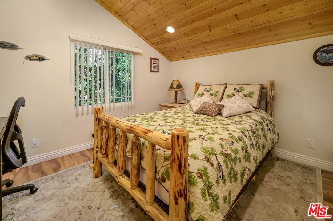 Bedroom, Interior, Recessed Lighting, Wooden Ceilings, Wood Texture Flooring