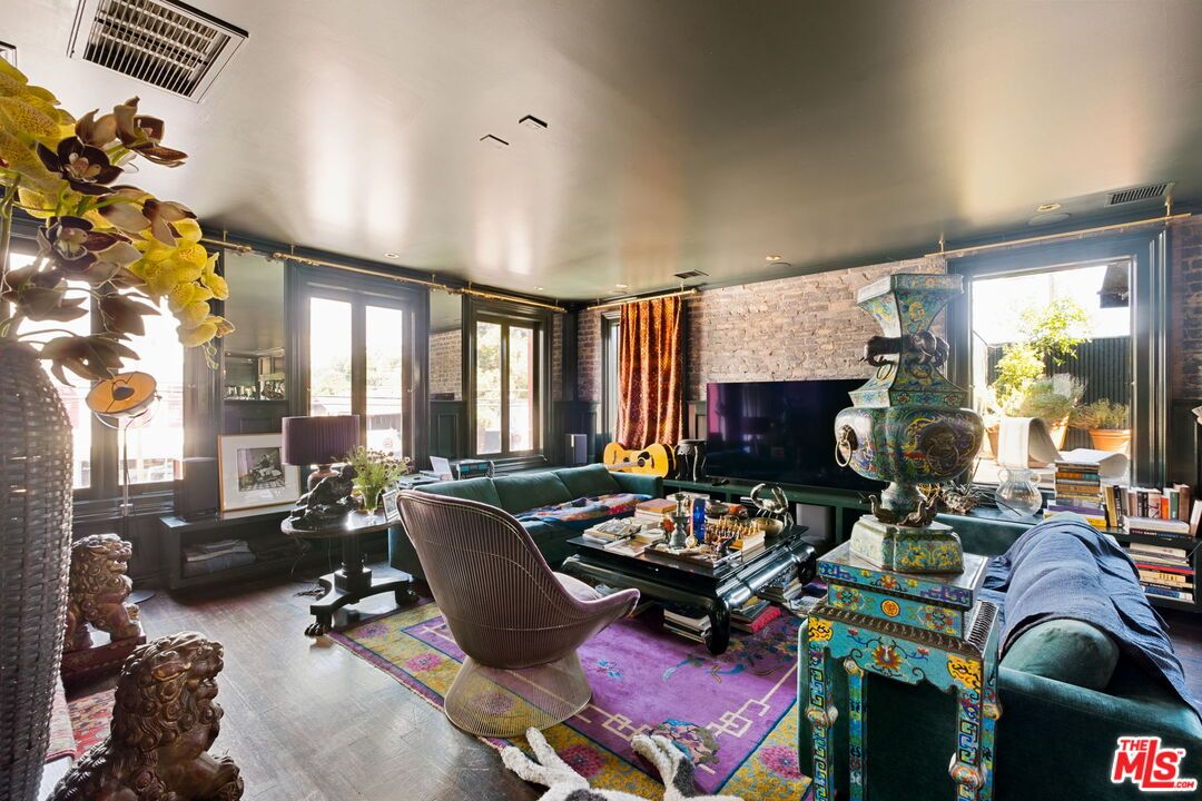 Interior, Living room, Recessed Lighting, Stone Walls