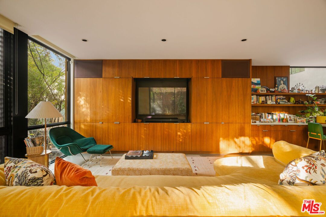 Interior, Living room, Recessed Lighting, Wooden Walls