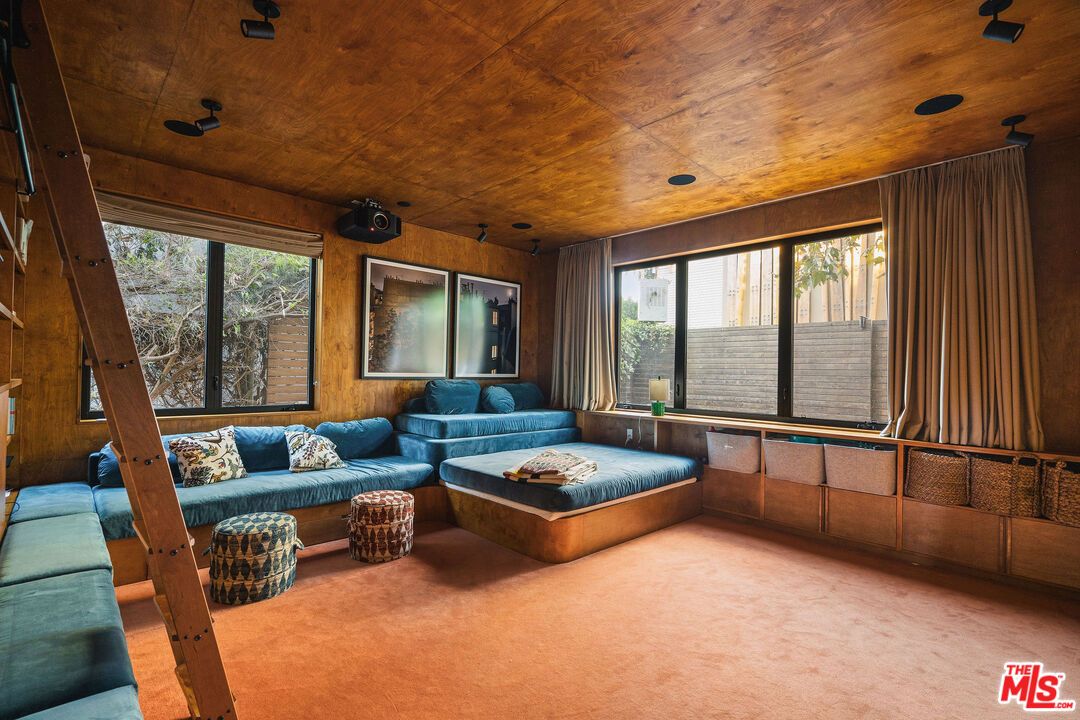 Interior, Living room, Recessed Lighting, Wooden Ceilings