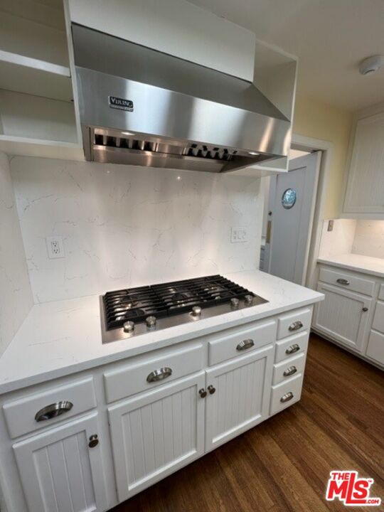 Interior, Kitchen, Marble Walls, Stainless Steel Appliances, Wood Texture Flooring