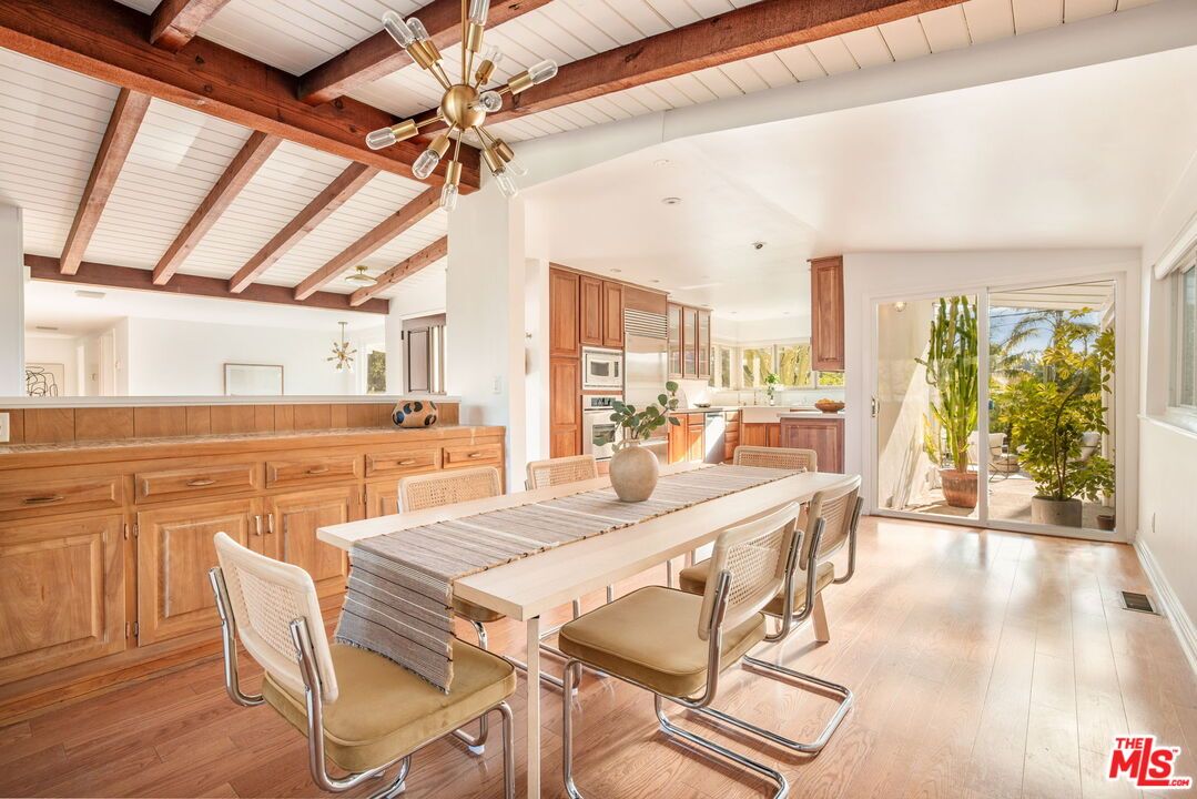 Dining room, Interior, Kitchen, Wooden Beams, Wood Texture Flooring