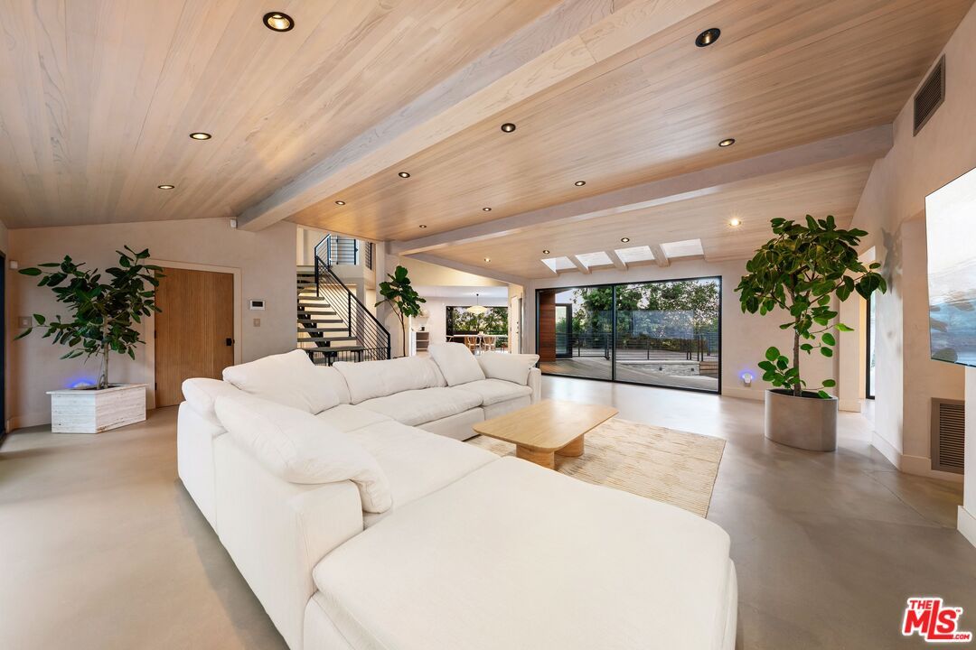 Interior, Living room, Recessed Lighting, Wooden Ceilings