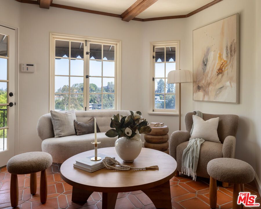 Interior, Living room, Wooden Beams