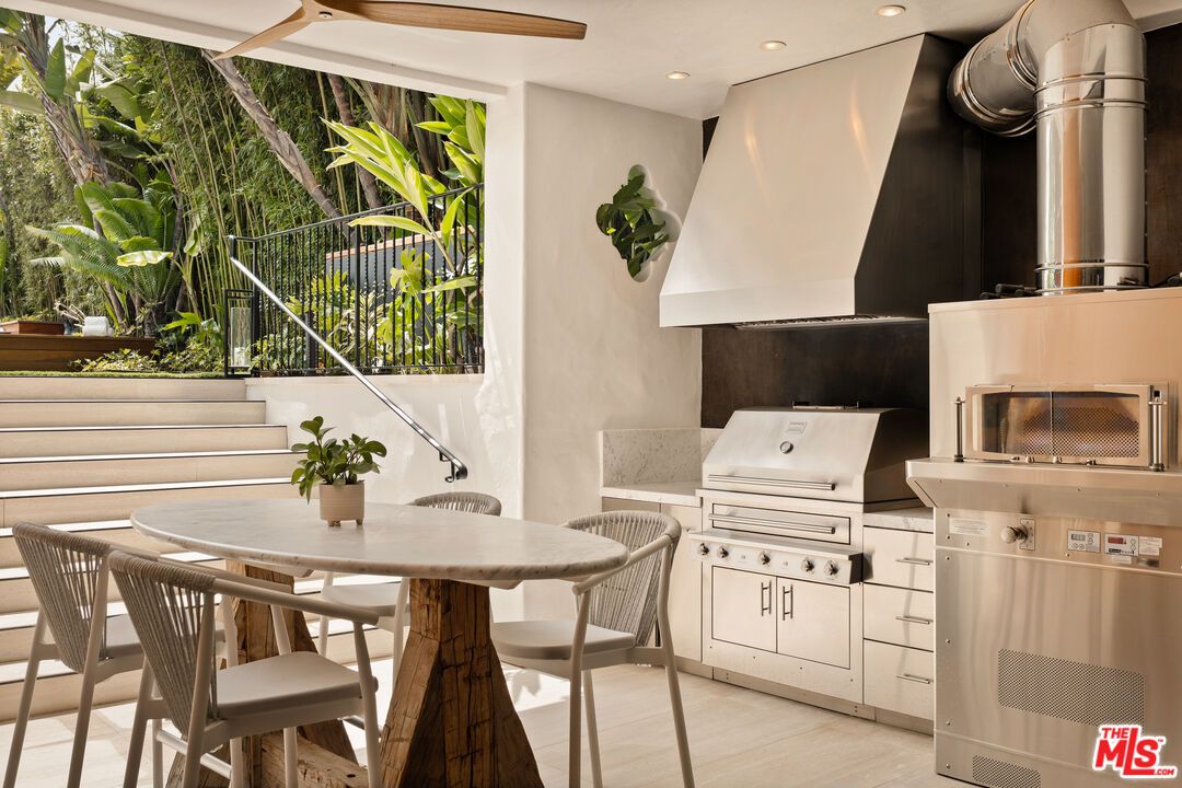 Dining room, Exterior, Fireplace, Interior, Recessed Lighting
