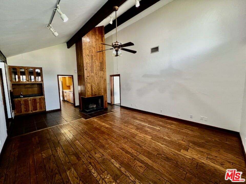 Empty room, Fireplace, Interior, Wood Texture Flooring, Wooden Walls
