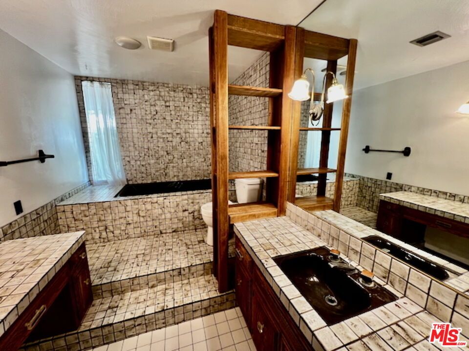 Bathroom, Dual Sink Vanities, Interior, Tile Countertops