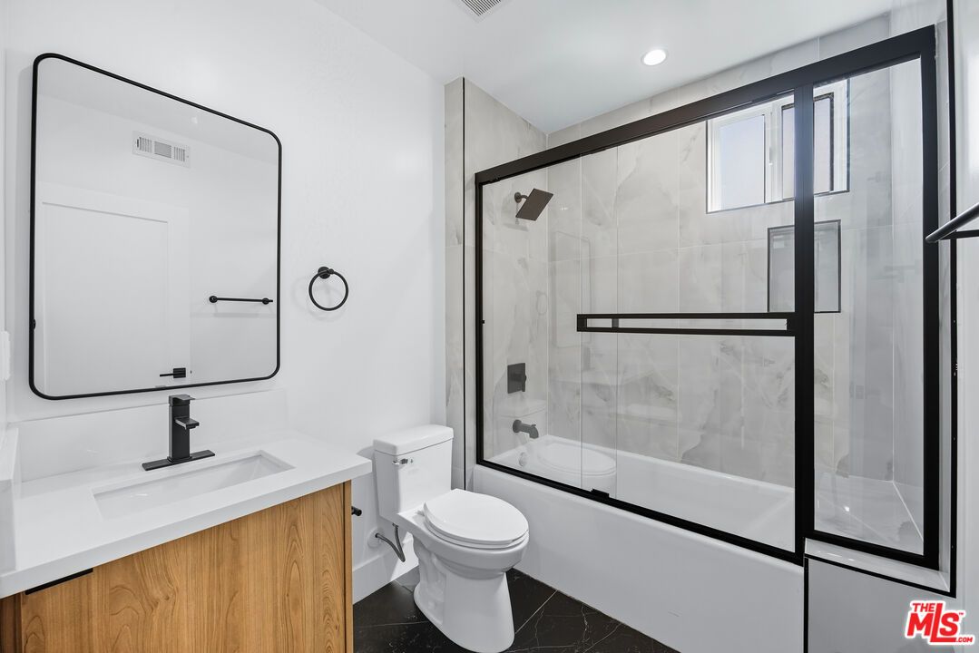 Bathroom, Glass Shower, Interior, Marble Walls, Recessed Lighting