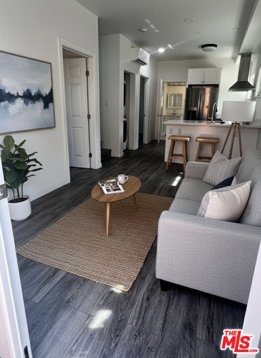 Interior, Kitchen, Living room, Recessed Lighting, Stainless Steel Appliances, Wood Texture Flooring