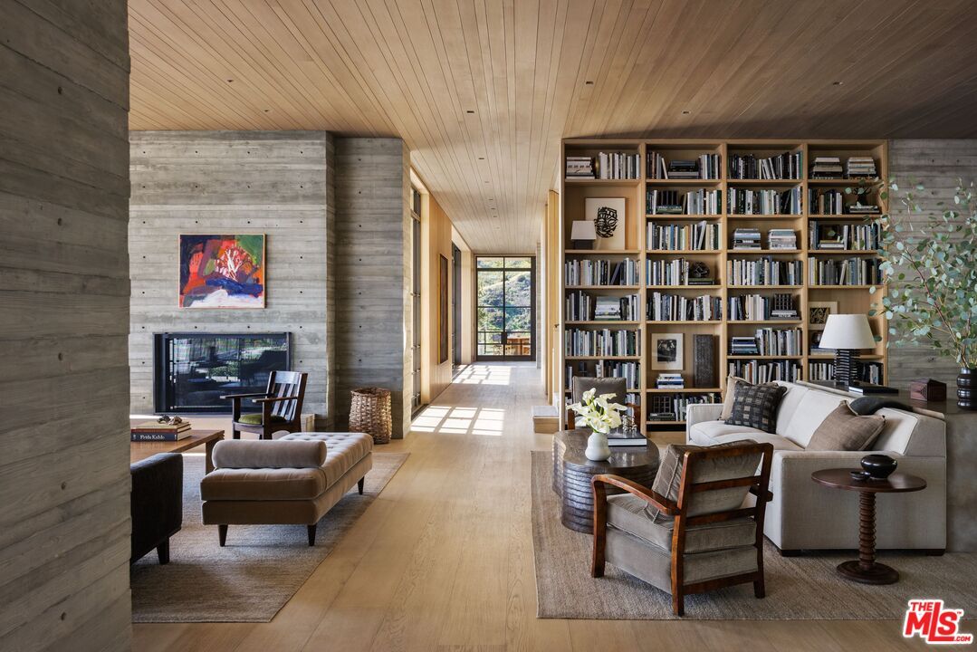 Fireplace, Interior, Living room, Stone Walls, Wooden Ceilings, Wood Texture Flooring, Wooden Walls