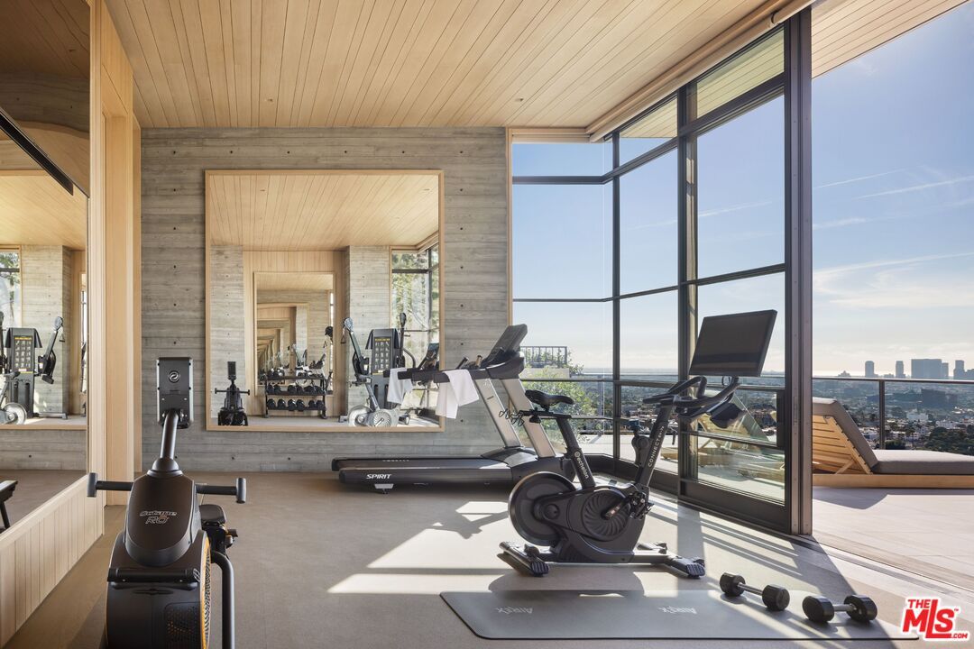 Fitness Equipment, Gym, Interior, Wooden Ceilings, Wooden Walls