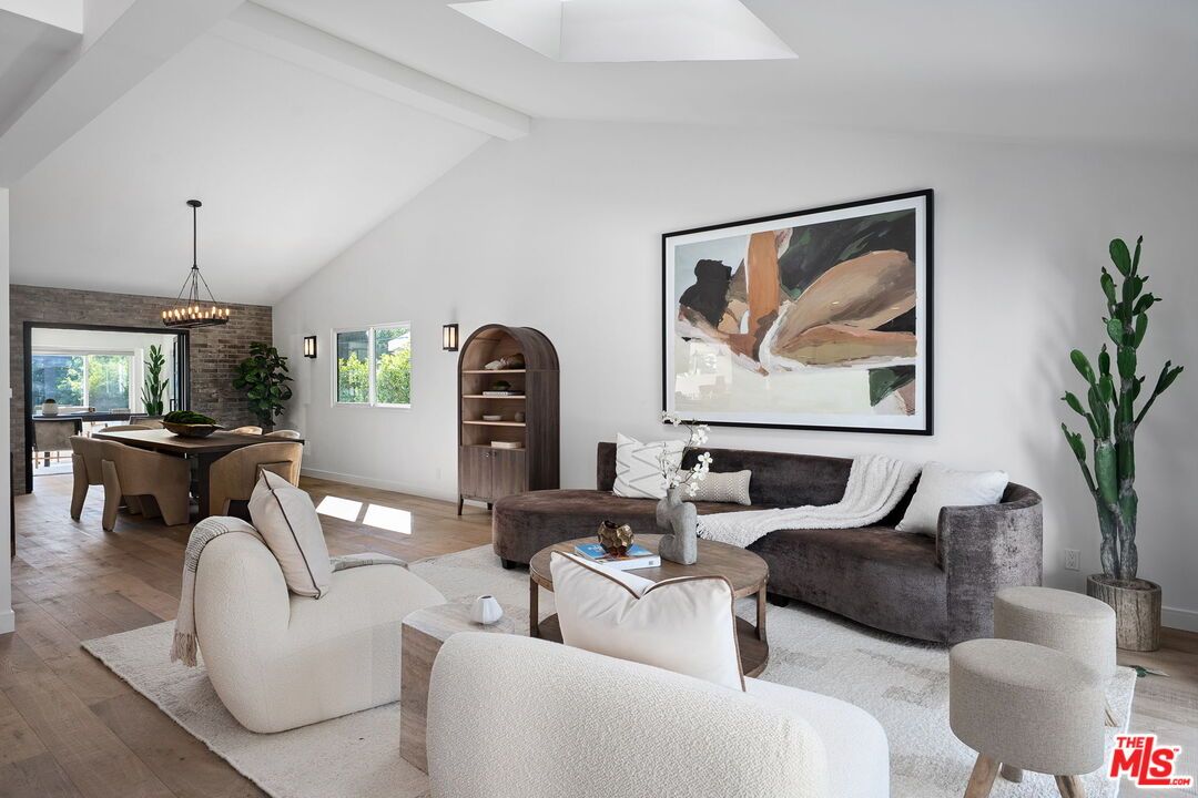Dining room, Interior, Living room, Pendant Lights, Wood Texture Flooring