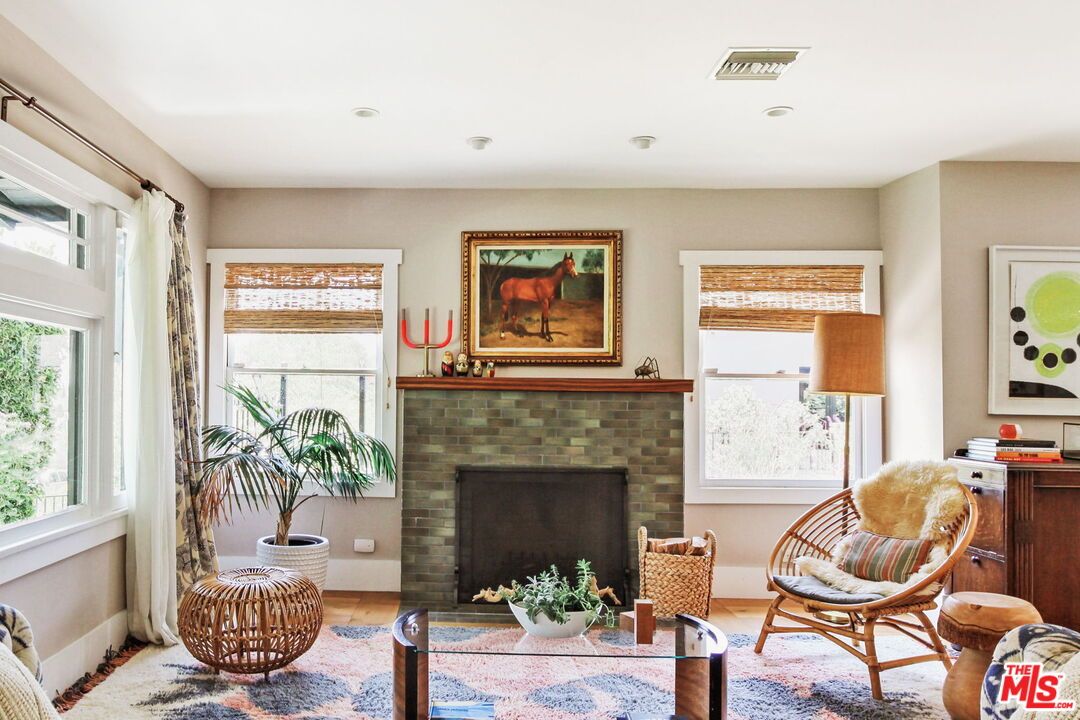 Fireplace, Interior, Recessed Lighting, Wood Texture Flooring