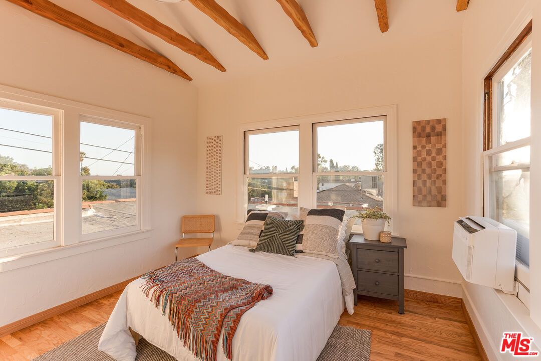 Bedroom, Interior, Wooden Beams, Wood Texture Flooring