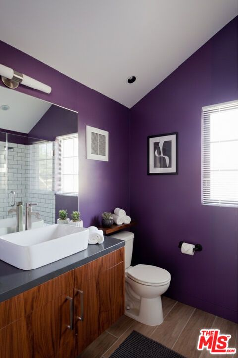 Bathroom, Glass Shower, Interior, Recessed Lighting, Wood Texture Flooring