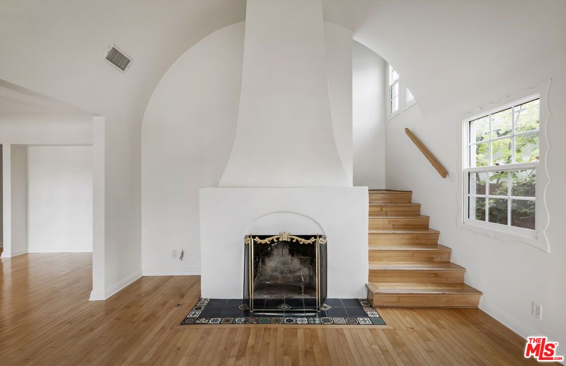 Fireplace, Interior, Wood Texture Flooring