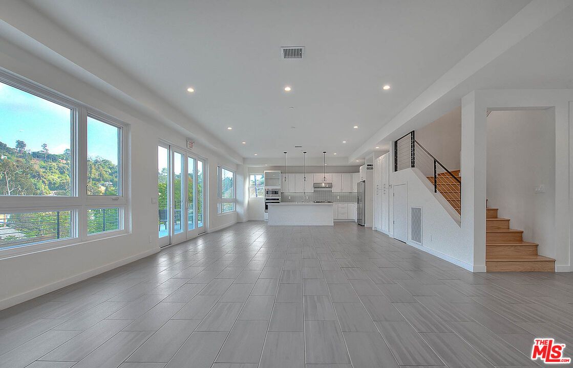 Empty room, Interior, Kitchen, Pendant Lights, Recessed Lighting