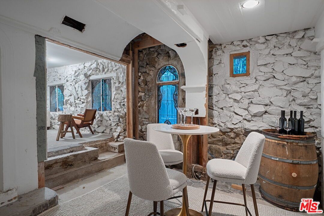 Interior, Recessed Lighting, Stone Walls