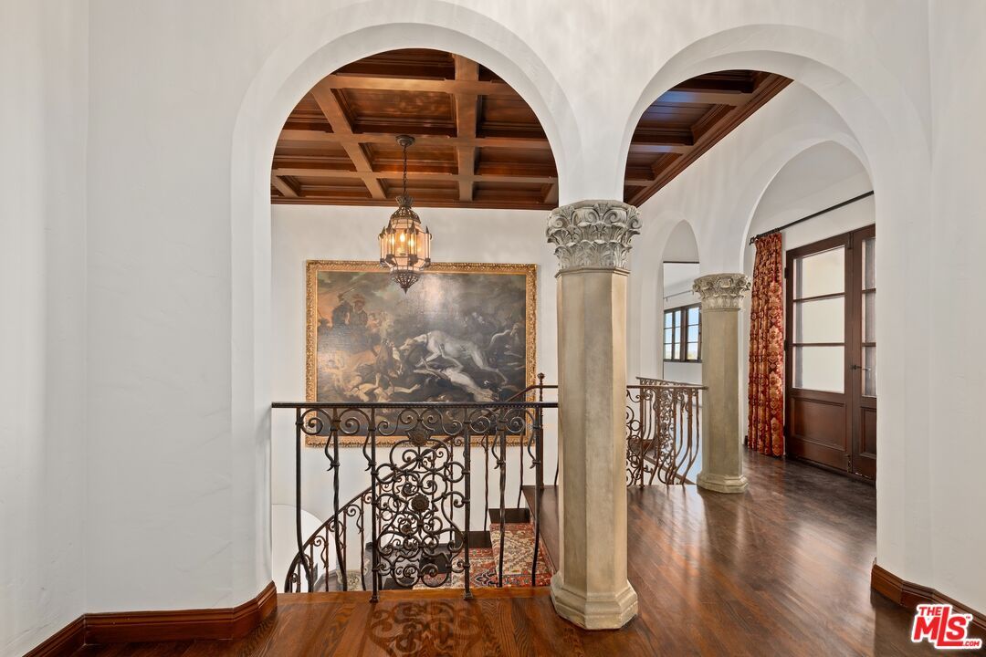 Chandelier, Interior, Pendant Lights, Wooden Beams, Wooden Ceilings, Wood Texture Flooring