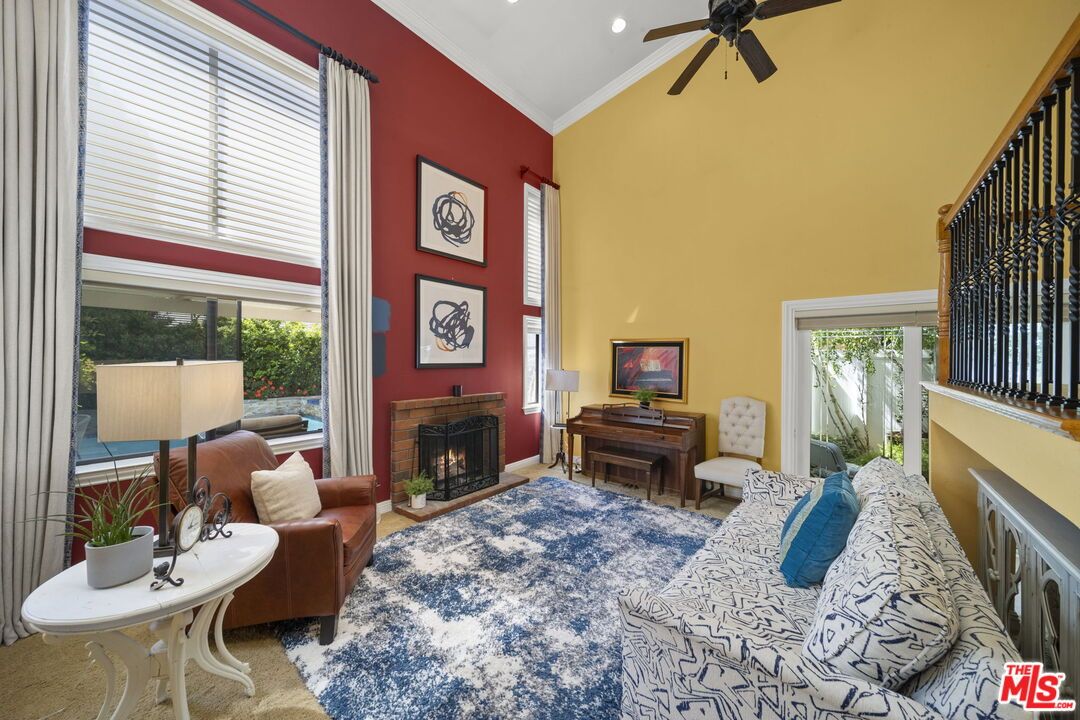 Bedroom, Fireplace, Interior, Piano, Recessed Lighting