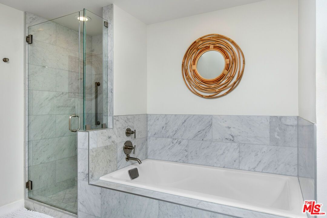 Bathroom, Glass Shower, Interior, Marble Walls