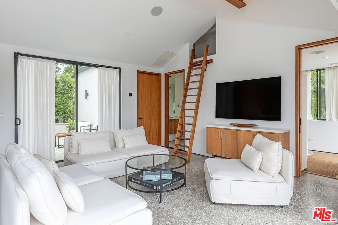Interior, Living room, Recessed Lighting, Wooden Beams