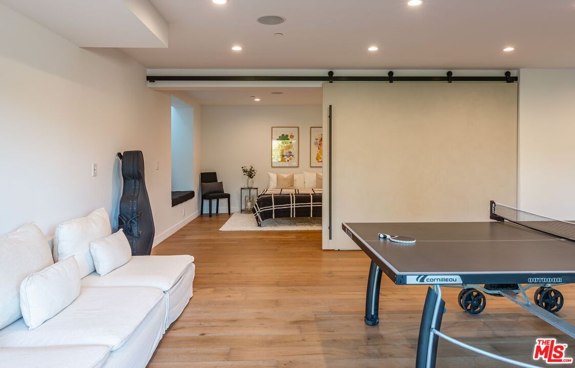 Game Room, Interior, Recessed Lighting, Wood Texture Flooring