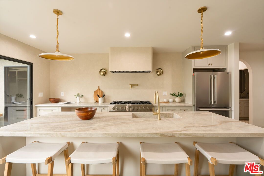 Interior, Kitchen, Pendant Lights, Recessed Lighting, Stainless Steel Appliances