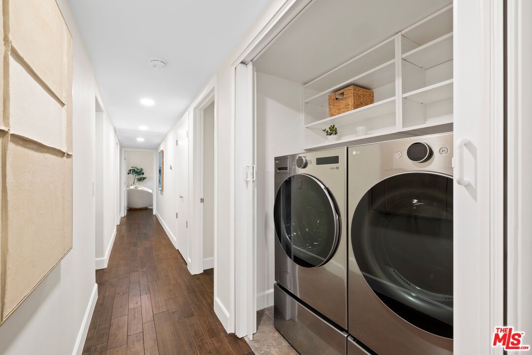 Interior, Recessed Lighting, Utility Closets, Washer, Wood Texture Flooring