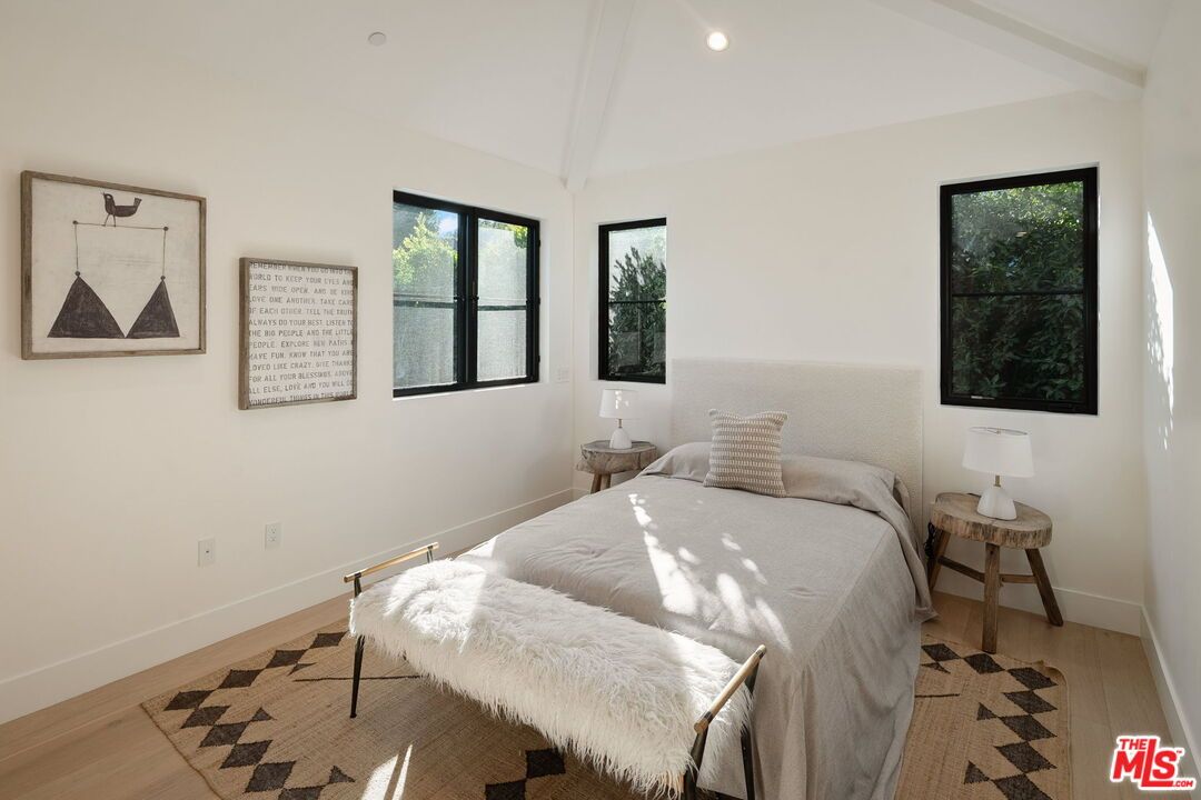 Bedroom, Interior, Recessed Lighting, Water, Wood Texture Flooring