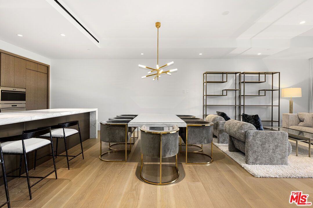 Dining room, Interior, Kitchen, Living room, Pendant Lights, Recessed Lighting, Wood Texture Flooring