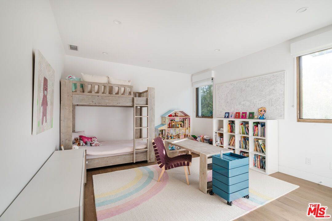 Bedroom, Home Office, Interior, Recessed Lighting, Wood Texture Flooring