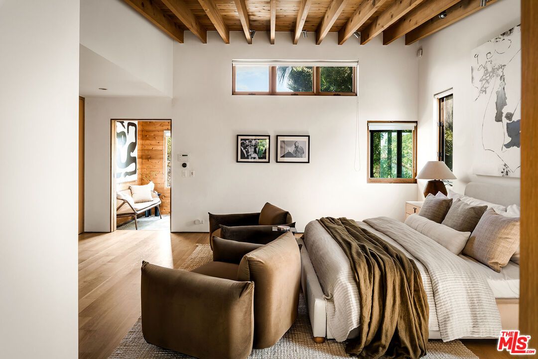 Bedroom, Interior, Wooden Beams, Wooden Ceilings, Wood Texture Flooring