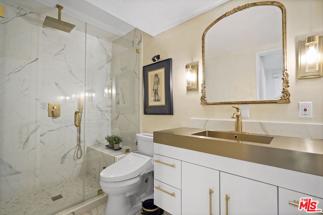 Bathroom, Glass Shower, Interior, Marble Walls