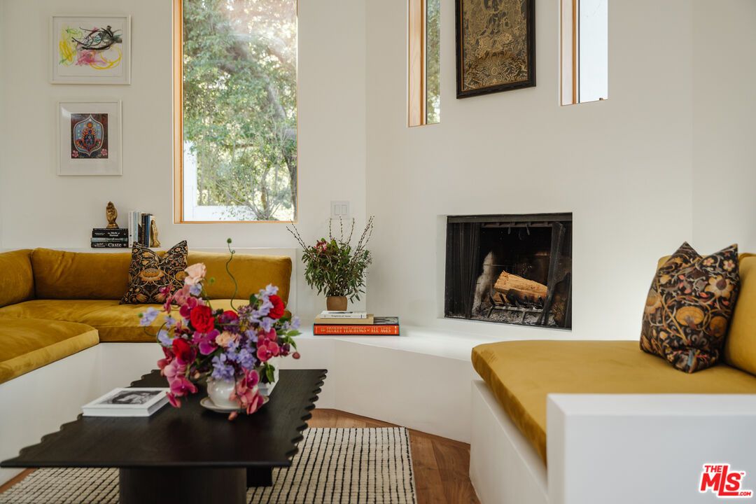 Fireplace, Interior, Wood Texture Flooring