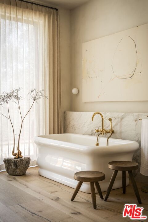 Bathroom, Interior, Wood Texture Flooring