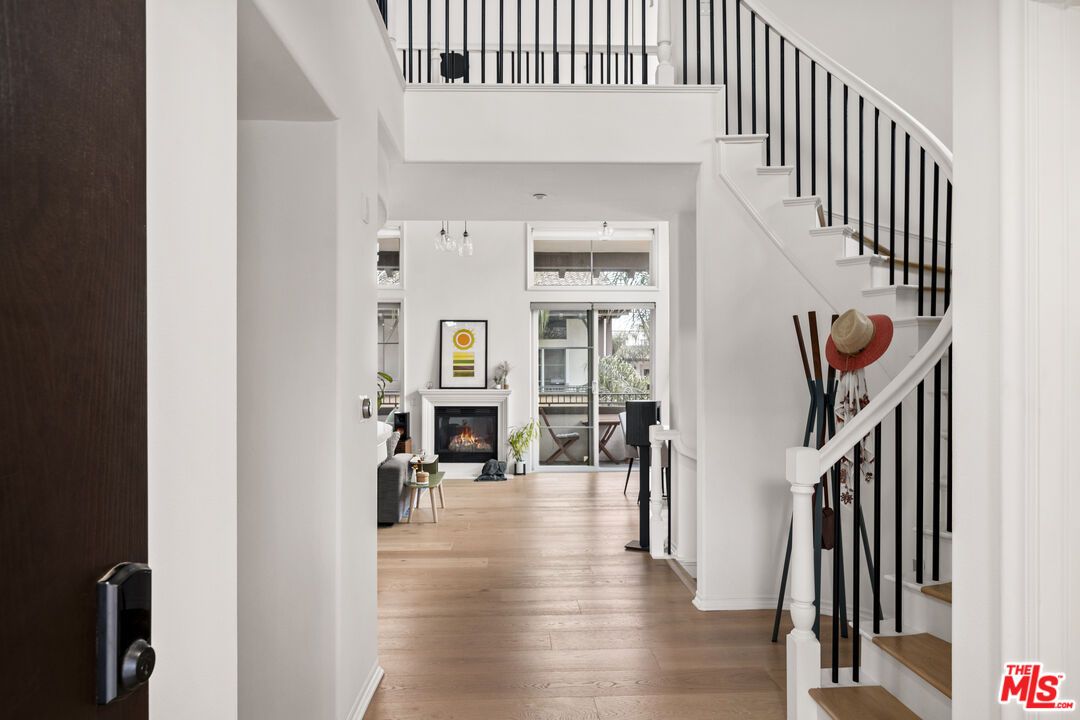 Fireplace, Interior, Pendant Lights, Wood Texture Flooring