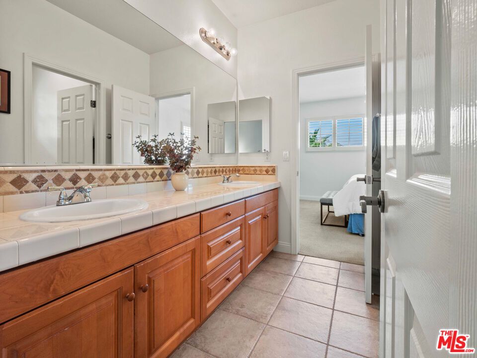 Bathroom, Dual Sink Vanities, Glass Shower, Interior, Tile Countertops