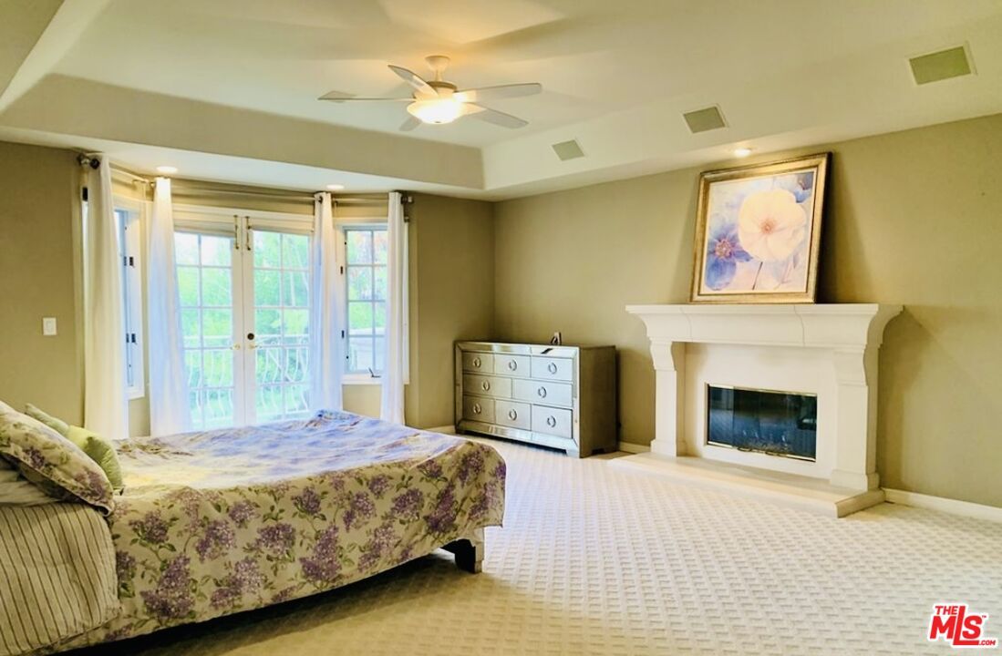 Bedroom, Fireplace, Interior