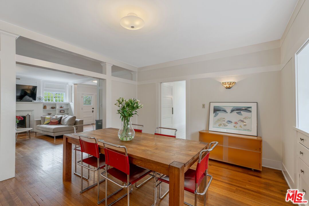 Dining room, Fireplace, Interior, Living room, Wood Texture Flooring