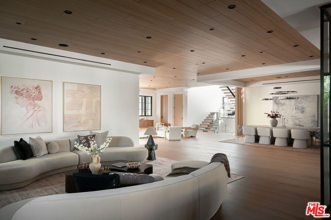 Interior, Living room, Recessed Lighting, Wooden Ceilings, Wood Texture Flooring