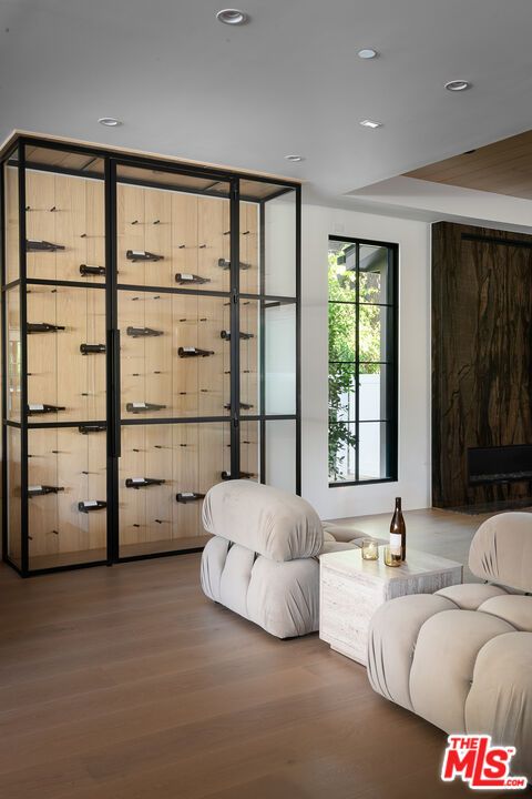 Interior, Recessed Lighting, Wine Storage, Wood Texture Flooring