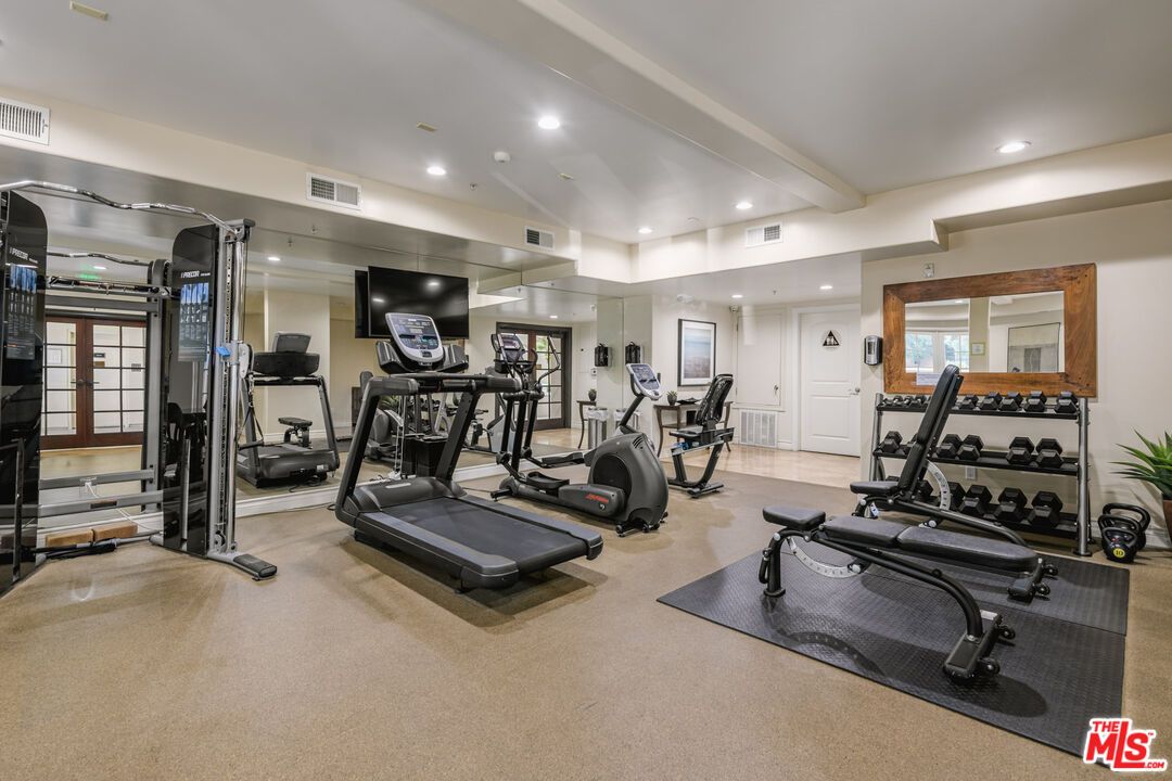 Fitness Equipment, Gym, Interior, Recessed Lighting
