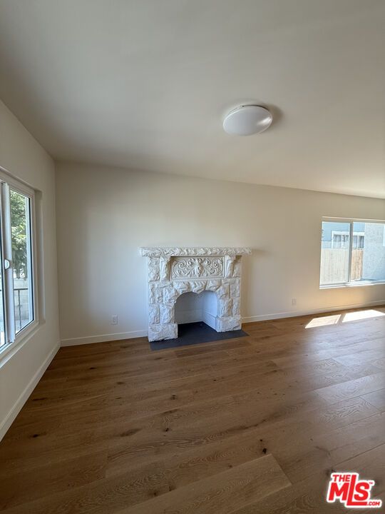 Empty room, Fireplace, Interior, Wood Texture Flooring