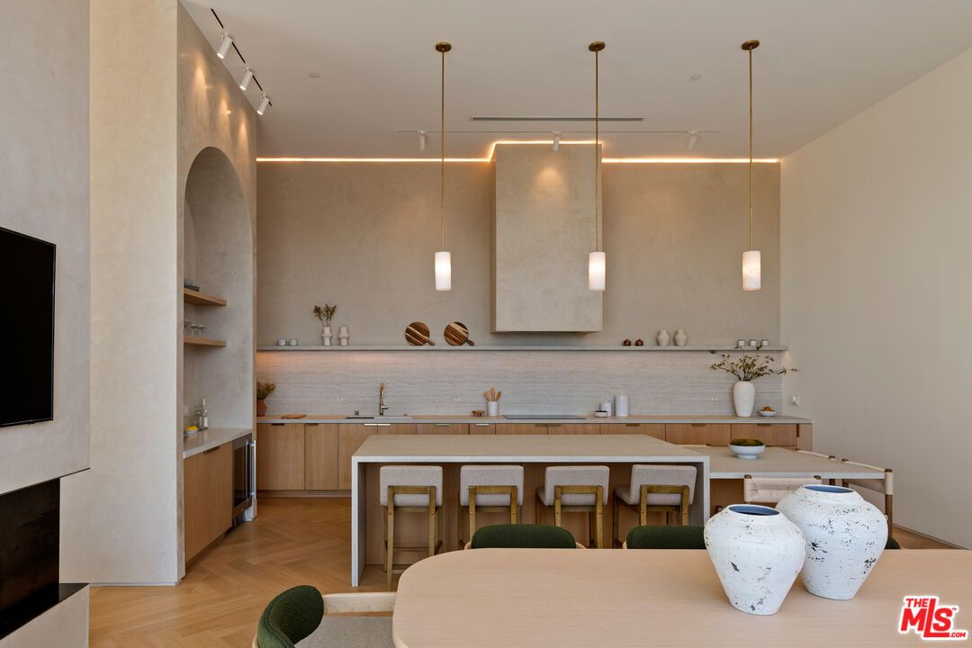 Interior, Pendant Lights, Wood Texture Flooring