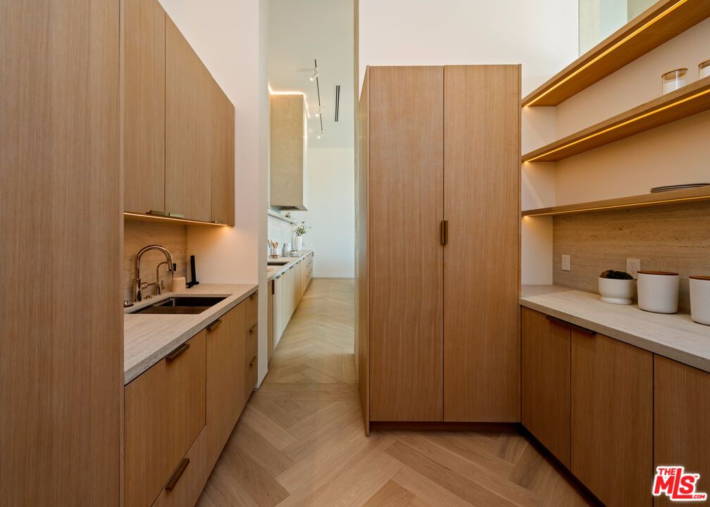 Interior, Kitchen, Wood Texture Flooring
