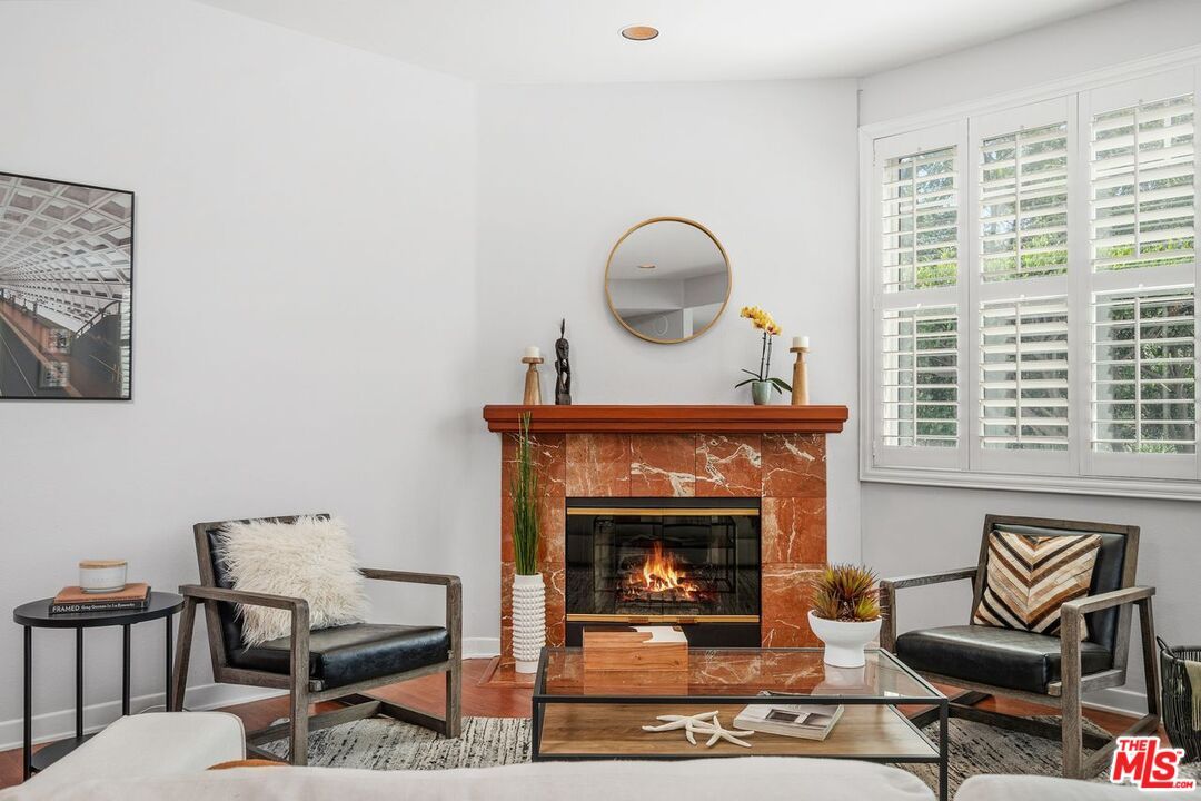 Fireplace, Interior, Recessed Lighting, Wood Texture Flooring