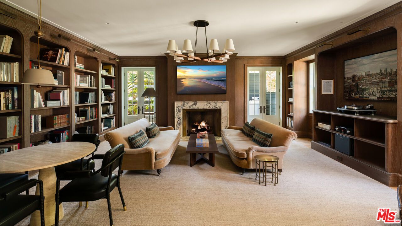 Dining room, Fireplace, Interior, Living room, Pendant Lights