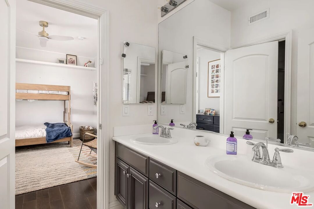 Bathroom, Bedroom, Dual Sink Vanities, Interior, Wood Texture Flooring
